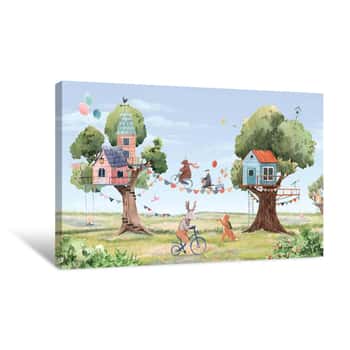 Image of Treehouse Party Canvas Print