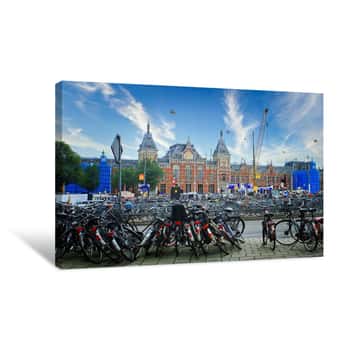 Image of Amsterdam Bikes Canvas Print