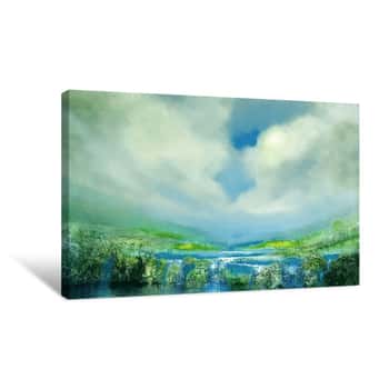 Image of At The Waterfall Artwork Canvas Print