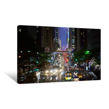 Image of Busy Traffic on 42nd Street 4 Canvas Print