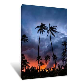 Image of Fire Sunset Canvas Print