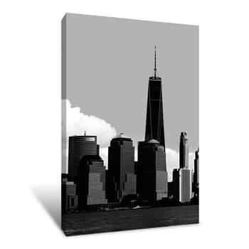 Image of One World Trade Center Black and White Canvas Print