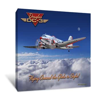 Image of DC-3 Airplane Canvas Print