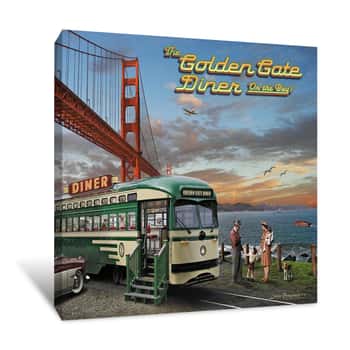 Image of Golden Gate Diner Canvas Print