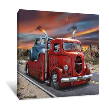 Image of Haulin\' Down the Highway Canvas Print