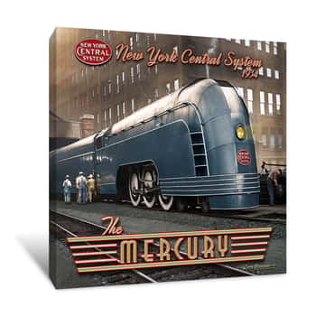 Image of NY Central Mercury Train Canvas Print