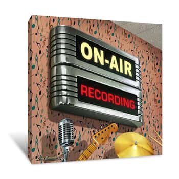 Image of On Air Recording Canvas Print