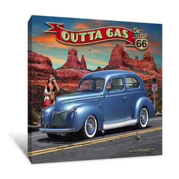 Image of Outta Gas on Route 66 Canvas Print