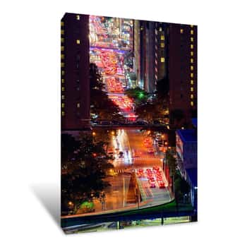Image of Busy Traffic on 42nd Street 5 Canvas Print
