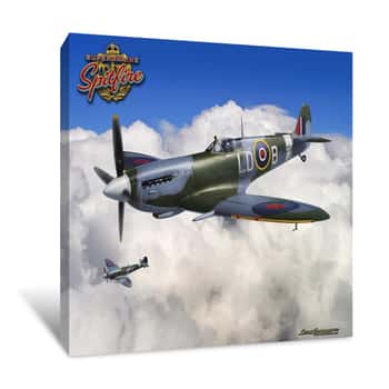 Image of Spitfire RAF Fighter Plane Canvas Print
