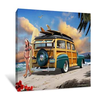 Image of Surfin\' Woodie Canvas Print