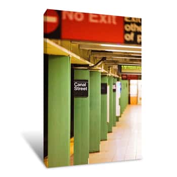 Image of New York City Subway Station at Canal Street Canvas Print