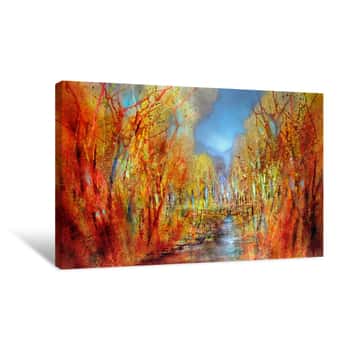 Image of The Forests are Red and Golden Canvas Print