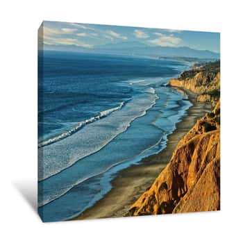 Image of Torrey Pines State Beach, CA Canvas Print