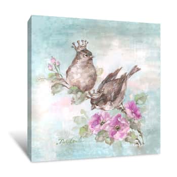 Image of French Crown Songbirds I Canvas Print