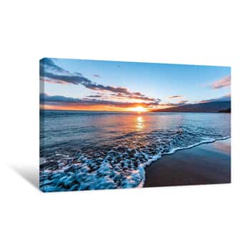Image of Maui Beach Sunset Canvas Print