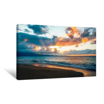Image of Maui Sunset   Canvas Print