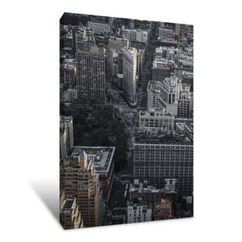 Image of Flat Iron Building Seeing from Empire State Building 2 Canvas Print