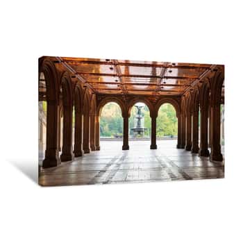 Image of Bethesda Terrace and Fountain in Central Park 2 Canvas Print