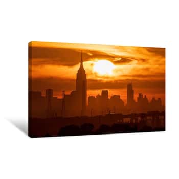 Image of Empire State Building at Sunrise Canvas Print