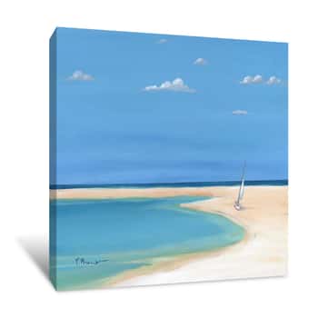 Image of Serenity Cove Sailboat Canvas Print