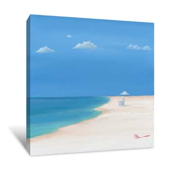 Image of Tranquility Bay and Beach Chair Canvas Print