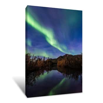 Image of Northern Lights Reflection Canvas Print