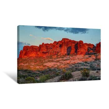 Image of The Magic Of A Utah Sunset Canvas Print