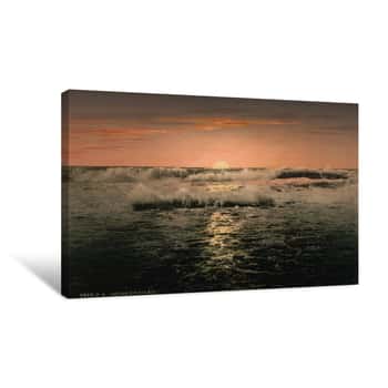 Image of Sunrise, Ventimiglia Rivier Canvas Print