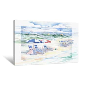 Image of Seaside Shady Spot Canvas Print