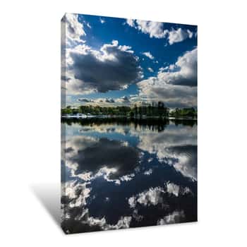 Image of Reflection of Clouds in the Lake 2 Canvas Print
