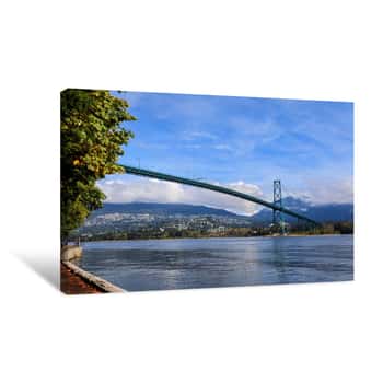 Image of Lions Gate Bridge Vancouver Canvas Print