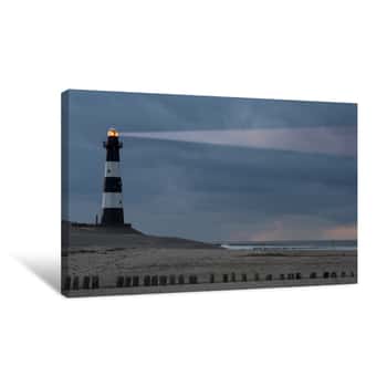 Image of Lighthouse In The Dusk Canvas Print