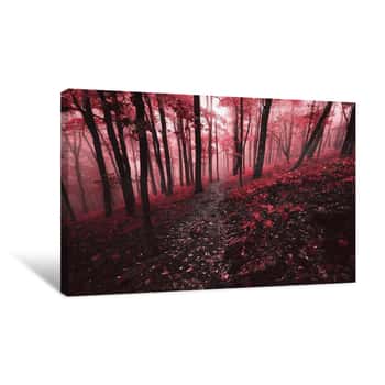 Image of Red Forest Canvas Print