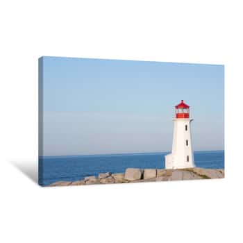 Image of Lighthouse On A Sunny Day  Canvas Print