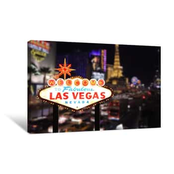Image of Welcome To Las Vegas Nevada Canvas Print