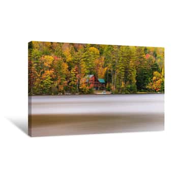 Image of Cabin on the Lake Canvas Print