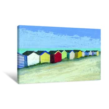 Image of Beach Huts Canvas Print