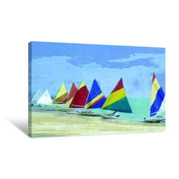 Image of Sailboats Canvas Print