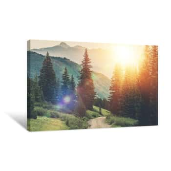 Image of Mountain Countryside Road Canvas Print