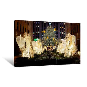 Image of Christmas Decorations at Rockefeller Center 1 Canvas Print