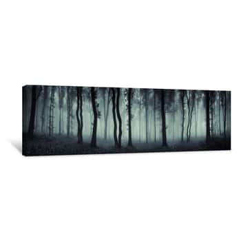 Image of Dark Forest Panorama Fantasy Landscape Canvas Print