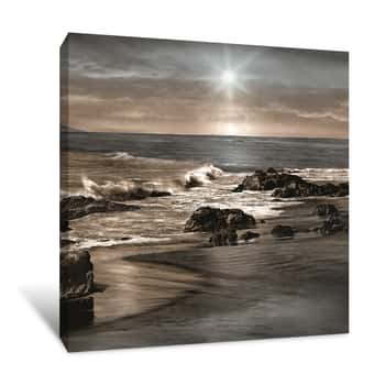 Image of Blue Sea Sunset II Canvas Print