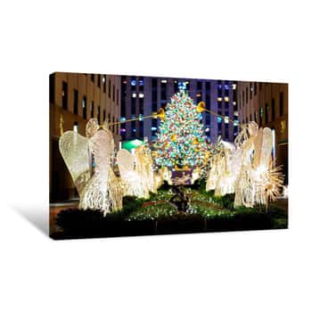 Image of Christmas Decorations at Rockefeller Center 2 Canvas Print