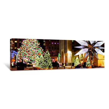 Image of Christmas Decorations at Rockefeller Center 3 Canvas Print