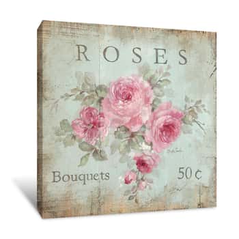 Image of Rose Bouquets Canvas Print
