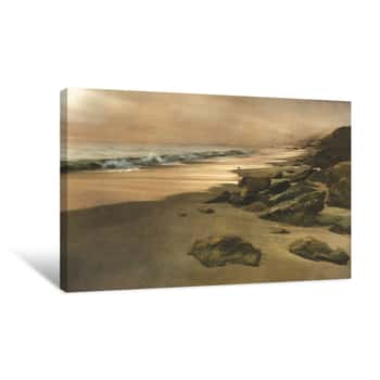 Image of Beach at Dusk Canvas Print