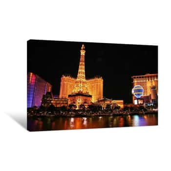 Image of Evening In Las Vegas Canvas Print