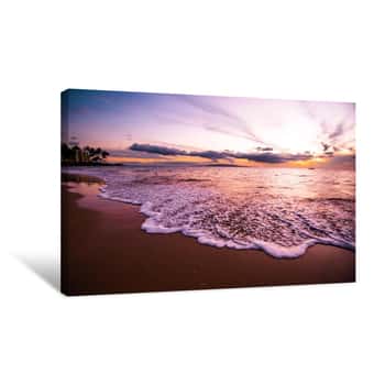 Image of Sunset Waves Canvas Print