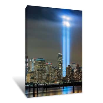 Image of Vertical Panorama of Tribute in Light 1 Canvas Print